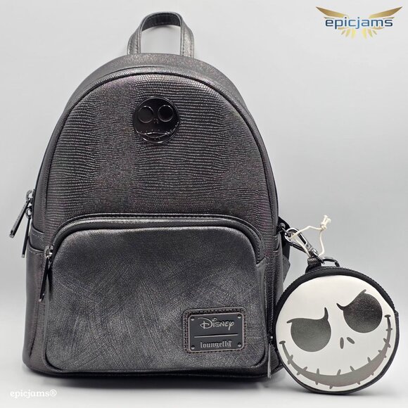 Loungefly The Nightmare Before Christmas Jack Skellington Textured Mini Backpack - Picture 1 of 5